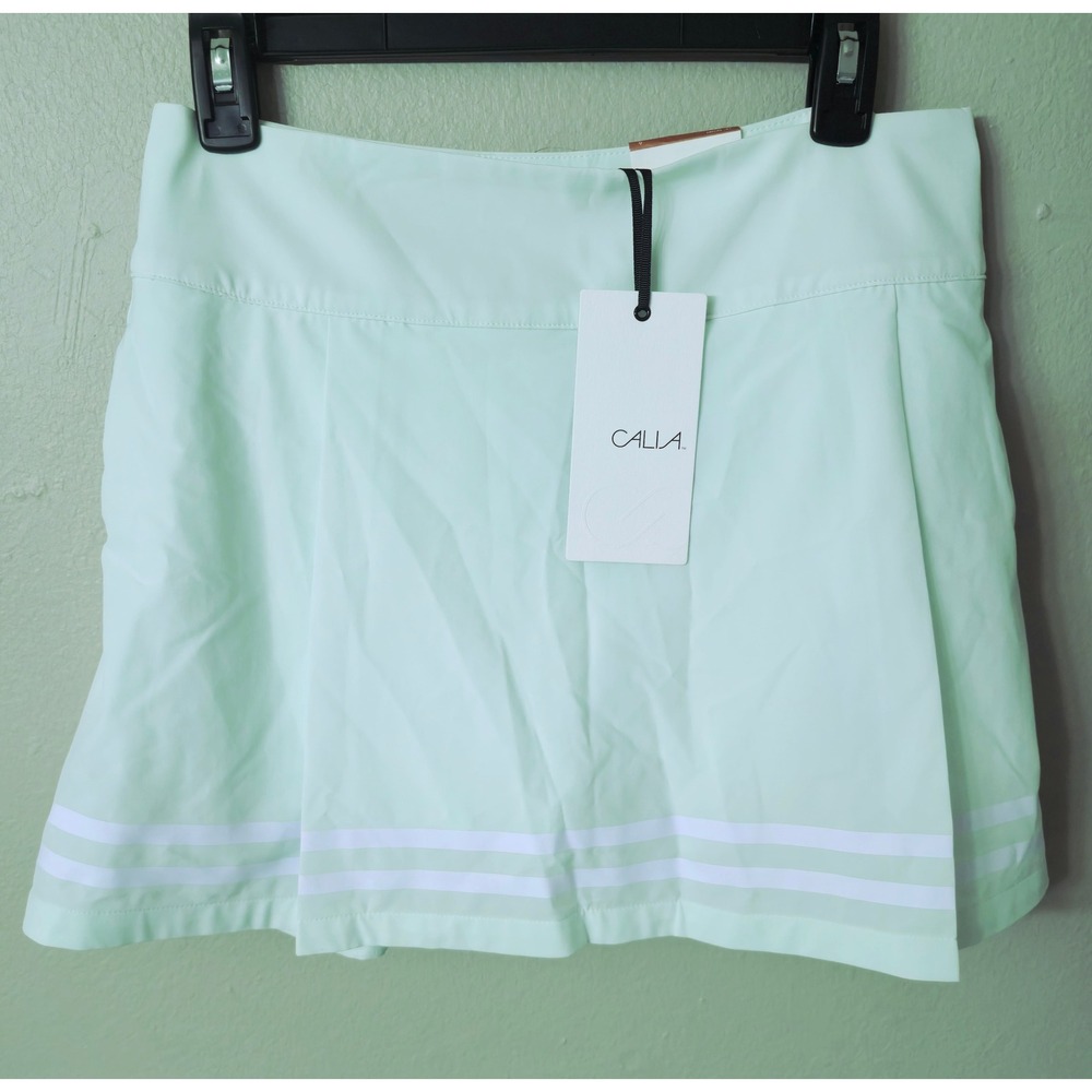 CALIA TrueLight Golf Skort 15" Lite Mint Green Pleated Athletic Skirt Size 6 NEW